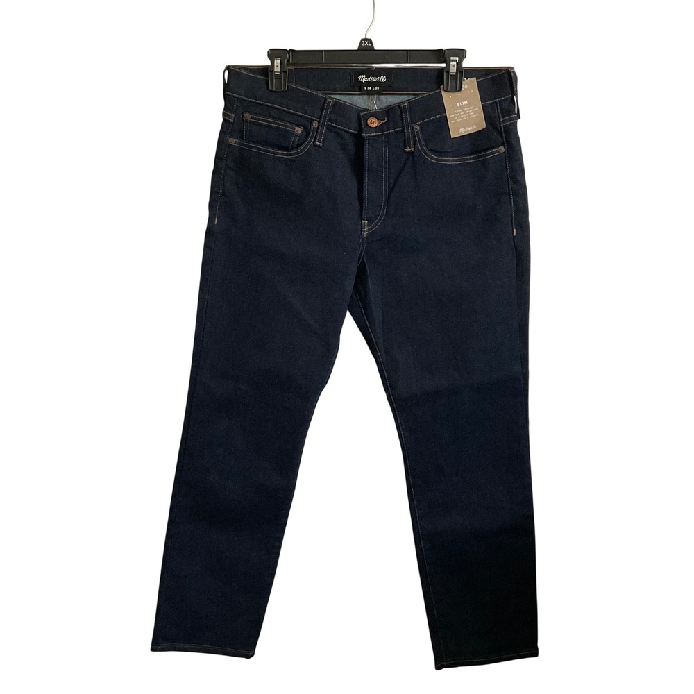 Madewell Men's Dark Wash Slim Fit Jeans - Size 34x30 - NEW Denim Fall Preppy